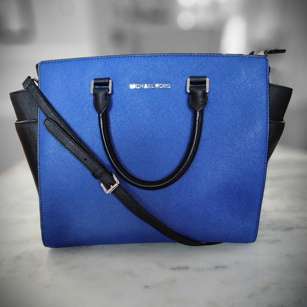 Michael Kors Electric Blue and Black Tote